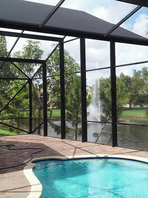Black pool enclosure